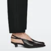 Mules à talons hauts en cuir Mules à talons hauts en cuir