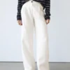 Pantalon 100 % lin à jambes larges et taille élastiquée Pantalon 100 % lin à jambes larges et taille élastiquée
