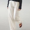 Pantalon 100 % lin à jambes larges et taille élastiquée Pantalon 100 % lin à jambes larges et taille élastiquée