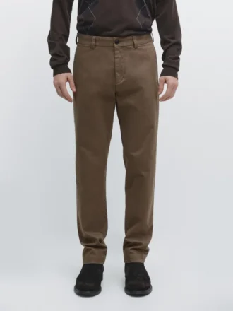 Pantalon ajusté à micro-texture