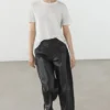 Pantalon ample en cuir nappa Pantalon ample en cuir nappa