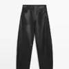 Pantalon ample en cuir nappa Pantalon ample en cuir nappa
