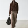 Pantalon ample en mélange de laine Pantalon ample en mélange de laine