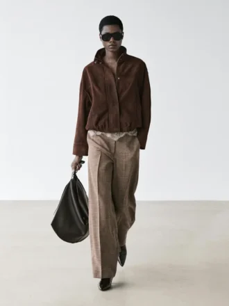 Pantalon ample en mélange de laine