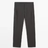 Pantalon ample en mélange de laine Pantalon ample en mélange de laine