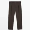 Pantalon ample en mélange de laine fraîche Pantalon ample en mélange de laine fraîche