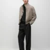 Pantalon ample en mélange de laine fraîche avec pinces Pantalon ample en mélange de laine fraîche avec pinces