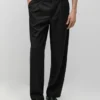 Pantalon ample en mélange de laine fraîche avec pinces Pantalon ample en mélange de laine fraîche avec pinces