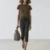 Pantalon capri en mélange de lin Pantalon capri en mélange de lin