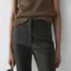 Pantalon capri en mélange de lin Pantalon capri en mélange de lin