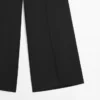 Pantalon court en laine stretch à jambes larges Pantalon court en laine stretch à jambes larges