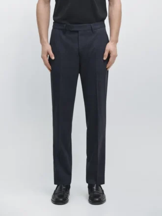 Pantalon de costume à carreaux en mélange de laine légère Pantalon de costume à carreaux en mélange de laine légère