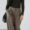 Pantalon de costume en laine à carreaux Pantalon de costume en laine à carreaux