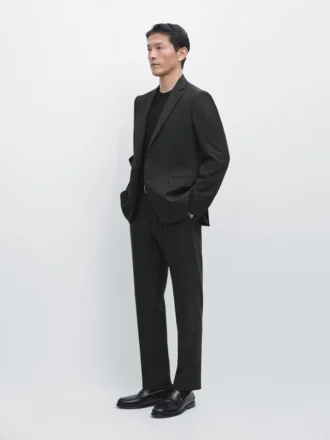 Pantalon de costume en laine fine