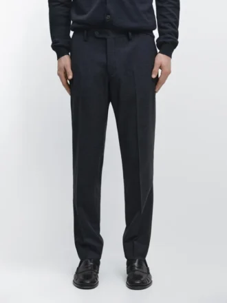 Pantalon de costume en laine fine