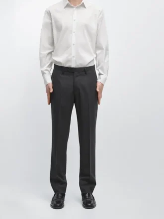 Pantalon de costume en laine fine
