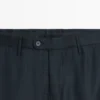 Pantalon de costume en laine fraîche micro-texturée Pantalon de costume en laine fraîche micro-texturée