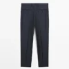 Pantalon de costume en laine fraîche rayé Pantalon de costume en laine fraîche rayé