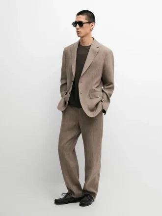 Pantalon de costume en lin