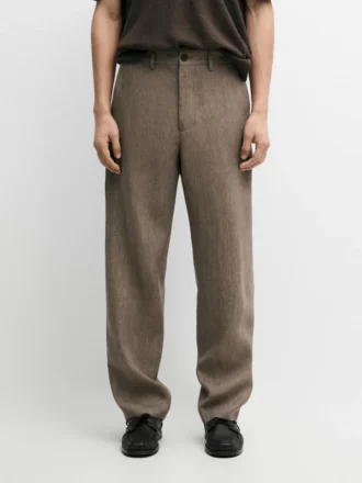 Pantalon de costume en lin