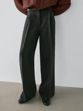 Pantalon de costume en lin fluide