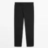 Pantalon de costume uni en laine Pantalon de costume uni en laine