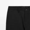 Pantalon de costume uni en laine Pantalon de costume uni en laine