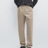 Pantalon de jogging en coton et lin Pantalon de jogging en coton et lin