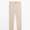 Pantalon de jogging en coton et lin Pantalon de jogging en coton et lin