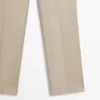 Pantalon droit en mélange de lin Pantalon droit en mélange de lin