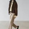 Pantalon droit en mélange de lin Pantalon droit en mélange de lin