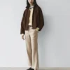 Pantalon droit en mélange de lin Pantalon droit en mélange de lin