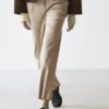 Pantalon droit en mélange de lin Pantalon droit en mélange de lin
