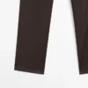 Pantalon droit à taille haute en tissu ciré Pantalon droit à taille haute en tissu ciré