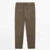 Pantalon en coton avec doubles pinces Pantalon en coton avec doubles pinces