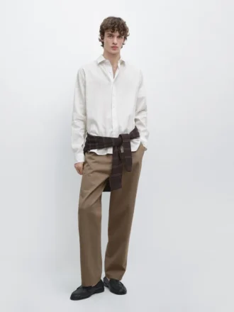 Pantalon en coton à coupe ample