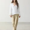 Pantalon en coton à jambes larges Pantalon en coton à jambes larges