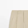 Pantalon en coton à jambes larges Pantalon en coton à jambes larges