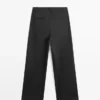 Pantalon en coton à pinces Pantalon en coton à pinces