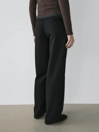 Pantalon en coton à pinces