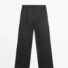 Pantalon en coton à pinces Pantalon en coton à pinces