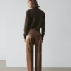 Pantalon en cuir nappa brillant Pantalon en cuir nappa brillant