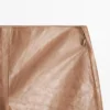 Pantalon en cuir nappa brillant Pantalon en cuir nappa brillant