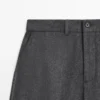 Pantalon en flanelle de laine mélangée Pantalon en flanelle de laine mélangée