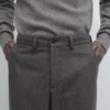 Pantalon en flanelle de laine mélangée Pantalon en flanelle de laine mélangée