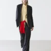 Pantalon en laine extra-fine plissé Pantalon en laine extra-fine plissé