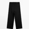 Pantalon en laine extra-fine plissé Pantalon en laine extra-fine plissé