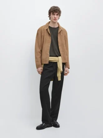 Pantalon en laine à la coupe décontractée