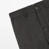 Pantalon en laine mélangée à armure sergé