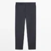 Pantalon en laine à motif pied-de-poule Pantalon en laine à motif pied-de-poule